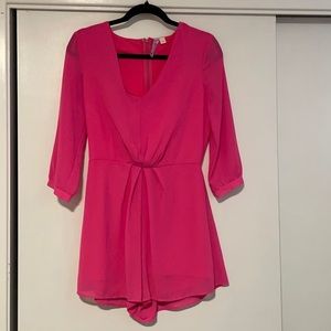 Neon pink romper